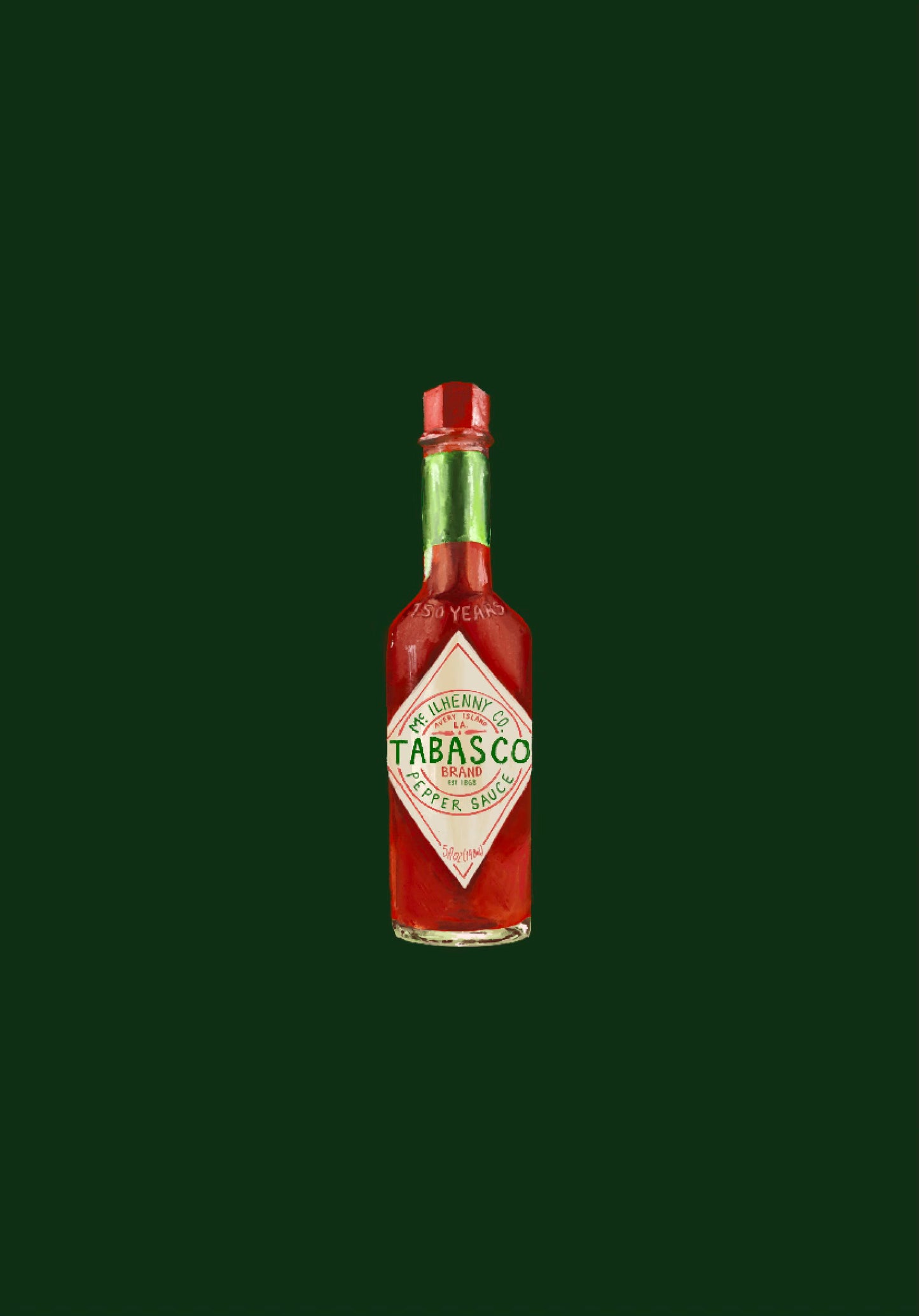 "ASH'S DINER - Salty Condiments" Tabasco Mini Print