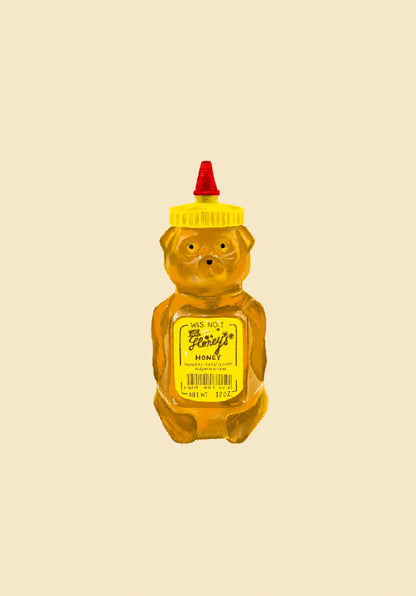 "ASH'S DINER - Sweet Condiments" Honey Mini Print