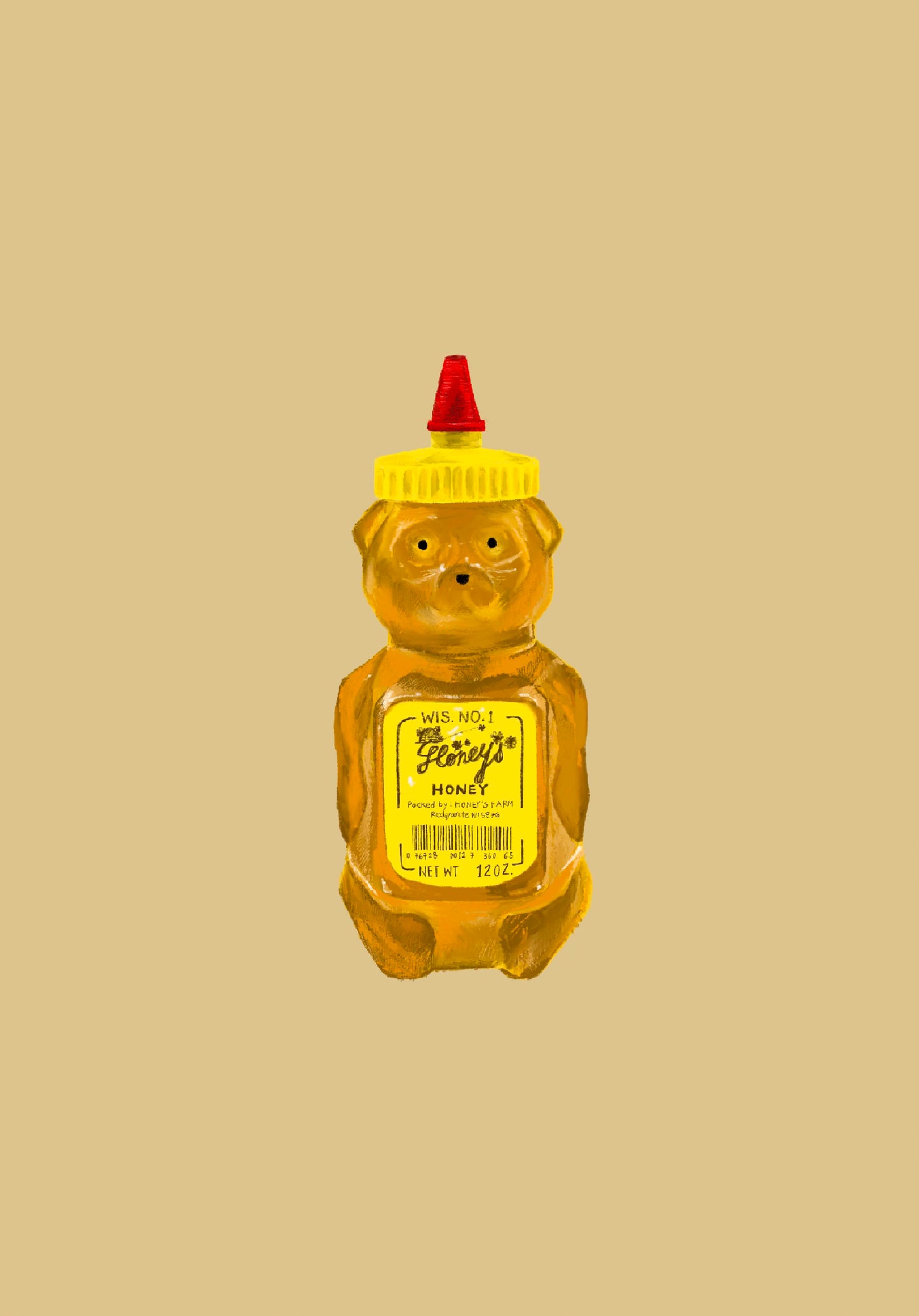 "ASH'S DINER - Sweet Condiments" Honey Mini Print